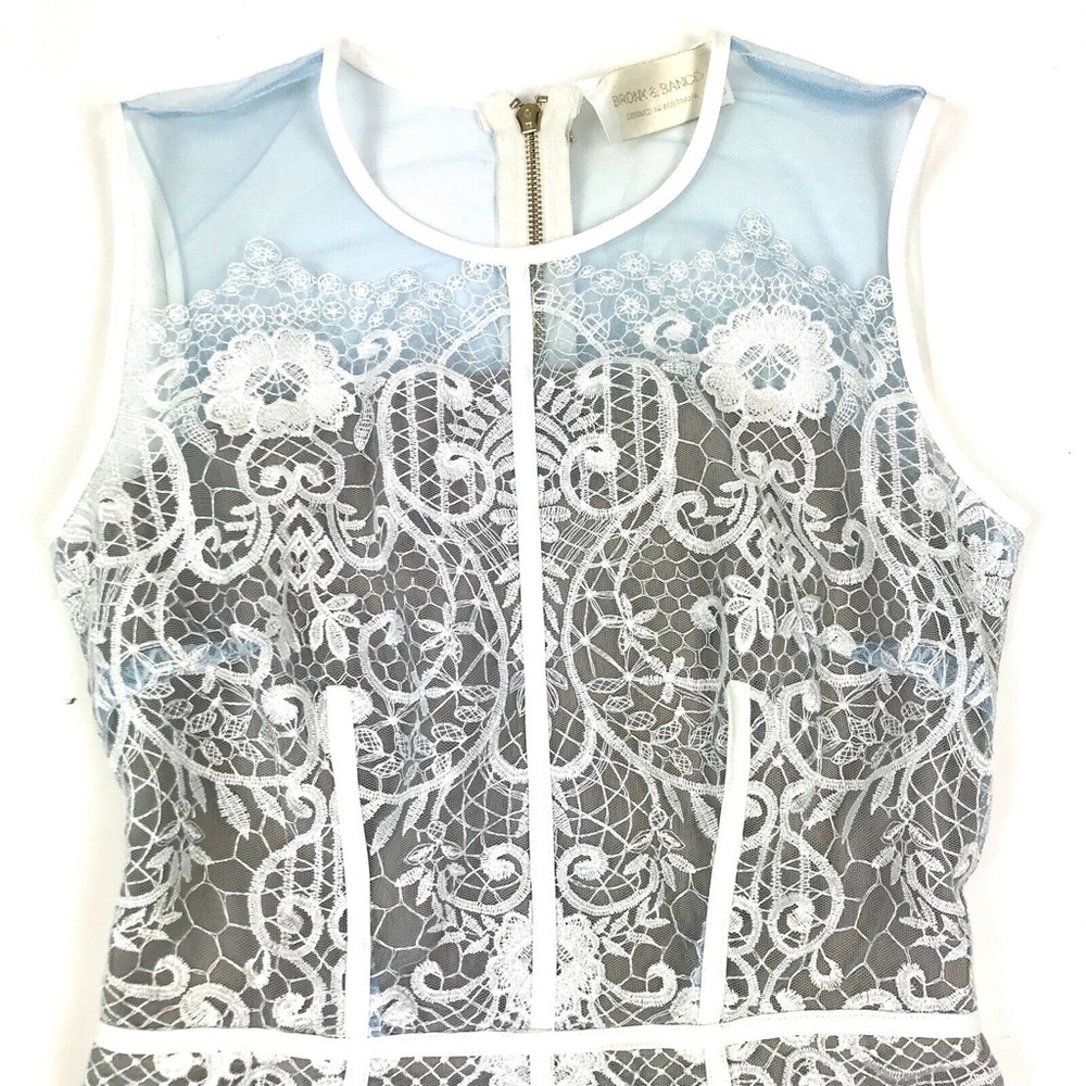 Bronx & Banco Lace Sleeveless Shift Midi Dress 10 - Picture 5 of 8